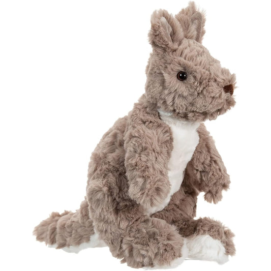 Apricot Lamb Kangaroo Plush Toy Fluffy Cute Kangaroo Sitting Height 25cm