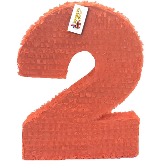 apinata4u Large Solid Orange Number 2 Pinata 2nd Birthday