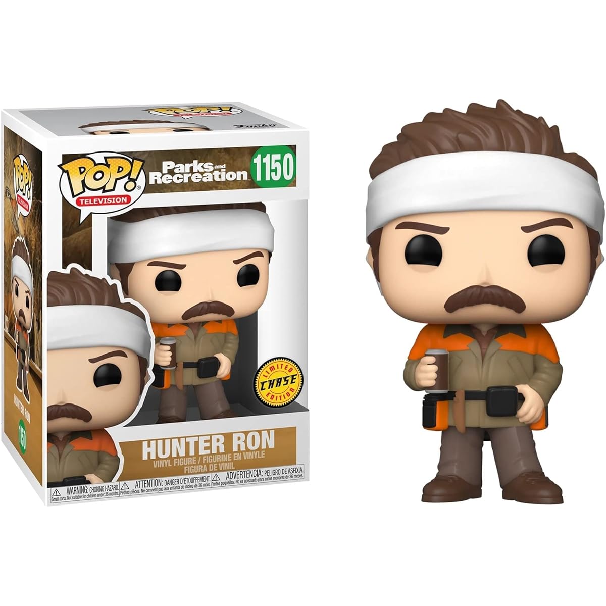 POP TV: Parks and Rec - Hunter Ron Swanson Limited Edition Chase Funko POP! Vinyl Figure (Includes Compatible Pop Box Protector Case)