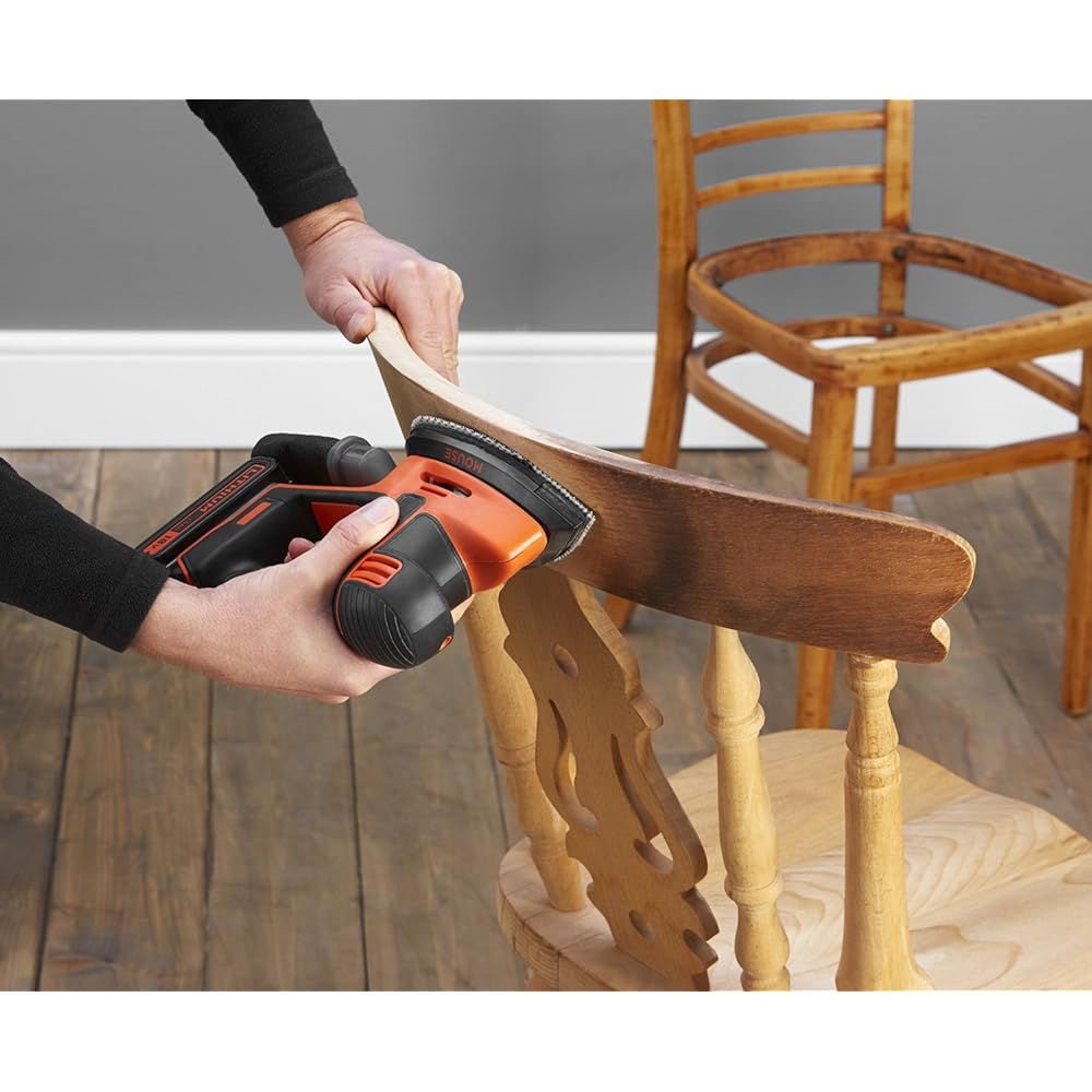 Black and Decker Cordless Mouse Sander Body Only DIY Power Tool Polishing Tool Dust Collection Function Lightweight Compact BDCDS18B