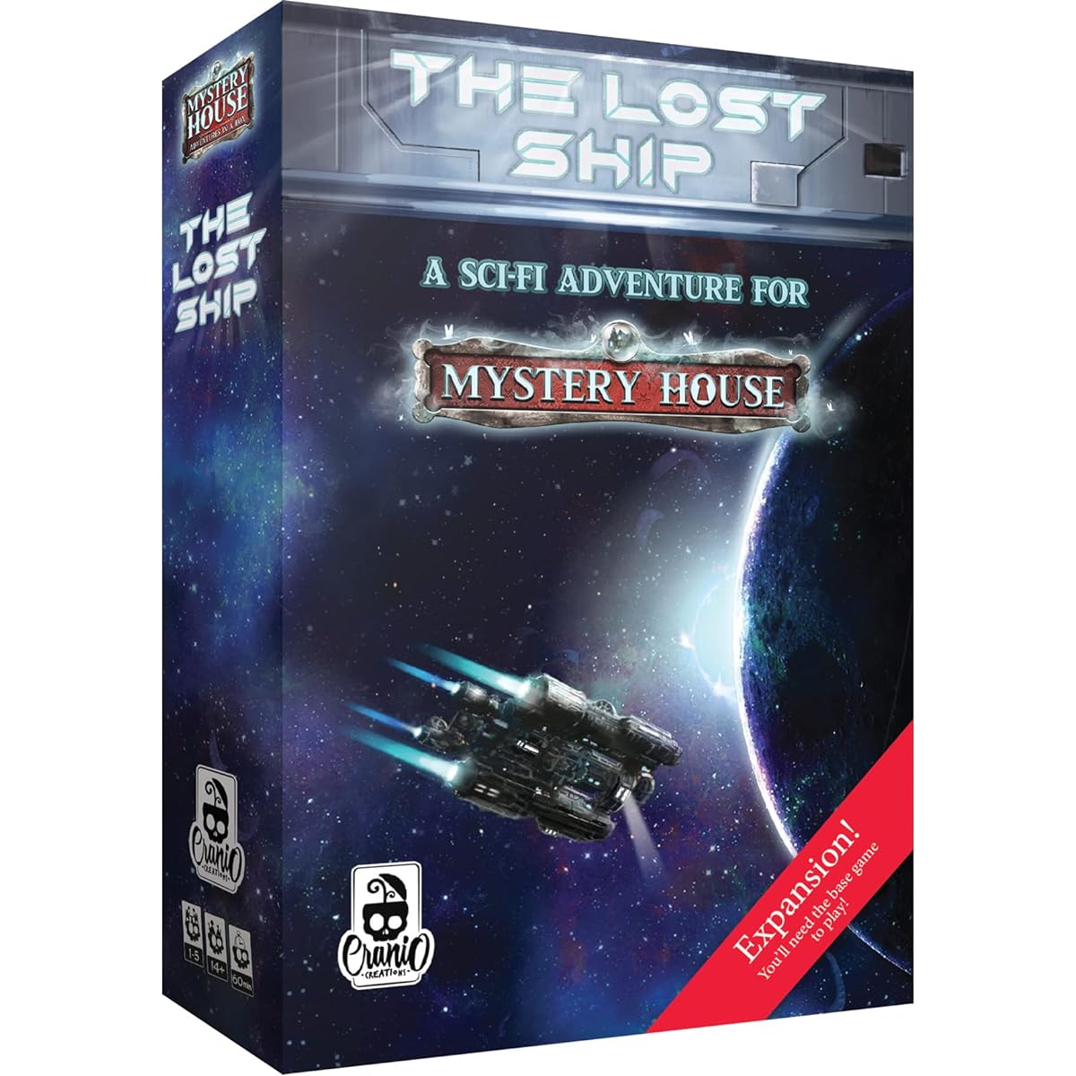 Cranio Creations Mystery House Lost Ship Expansion | Escape Room Game for Teens and Adults | Cooperative Adventure Game for Game Night | Ages 14+ | For 1-5 Players | Average Play Time 60 Minutes | Maid