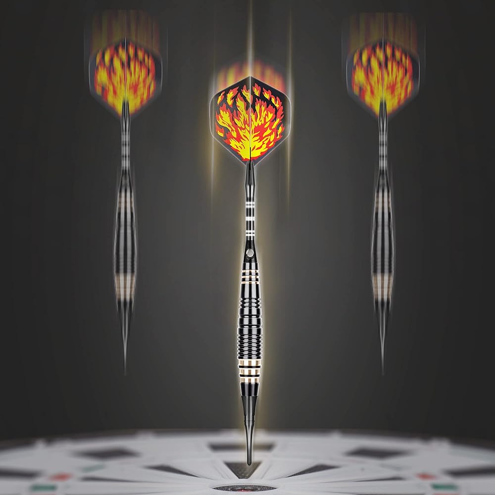 CareGames Soft Tip Darts 16g with Carry Case Black/Blue/Green/Pink