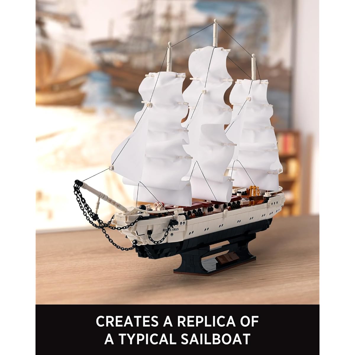Nifeliz White Swan Sailing Boat (1672 pieces)