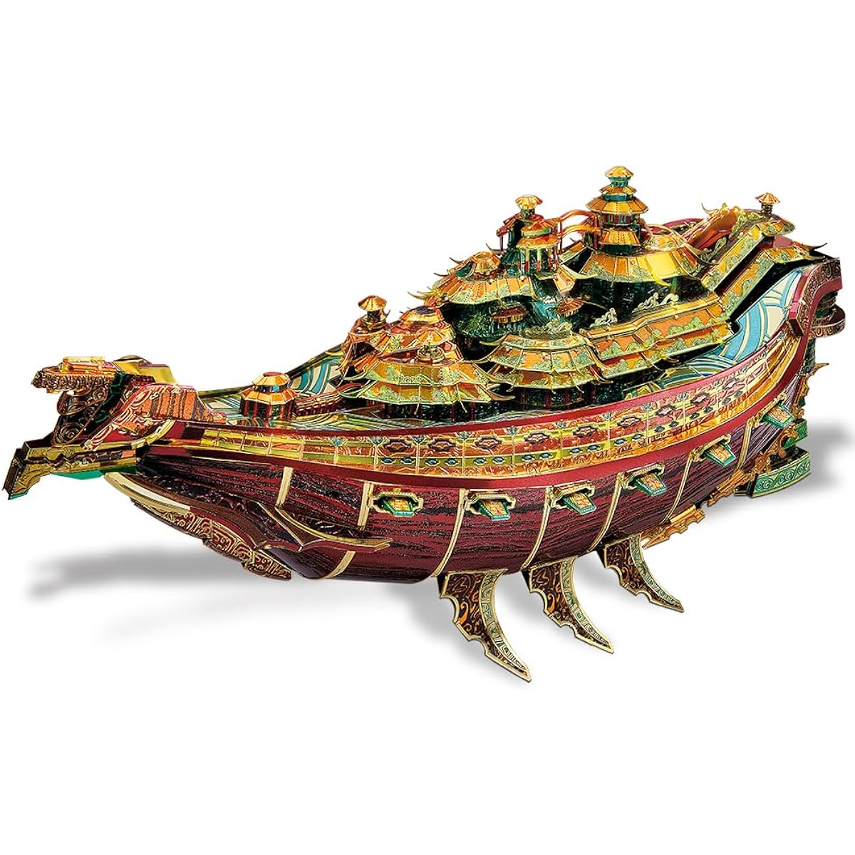 Piececool 3D Puzzle Mirage Battleship DIY Metallic Nano Puzzle No Connecting Agent Required 3D Puzzle Brain Training Puzzle Handmade Model Assembly Kit Folk Craft Decoration Birthday Christmas Present Best Gift