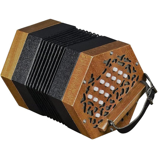Portable Concertina Accordion Professional Instrument, Hand Piano Accordion Music, with Carrying Bag and Adjustable Hand Strap, for Adult Beginners