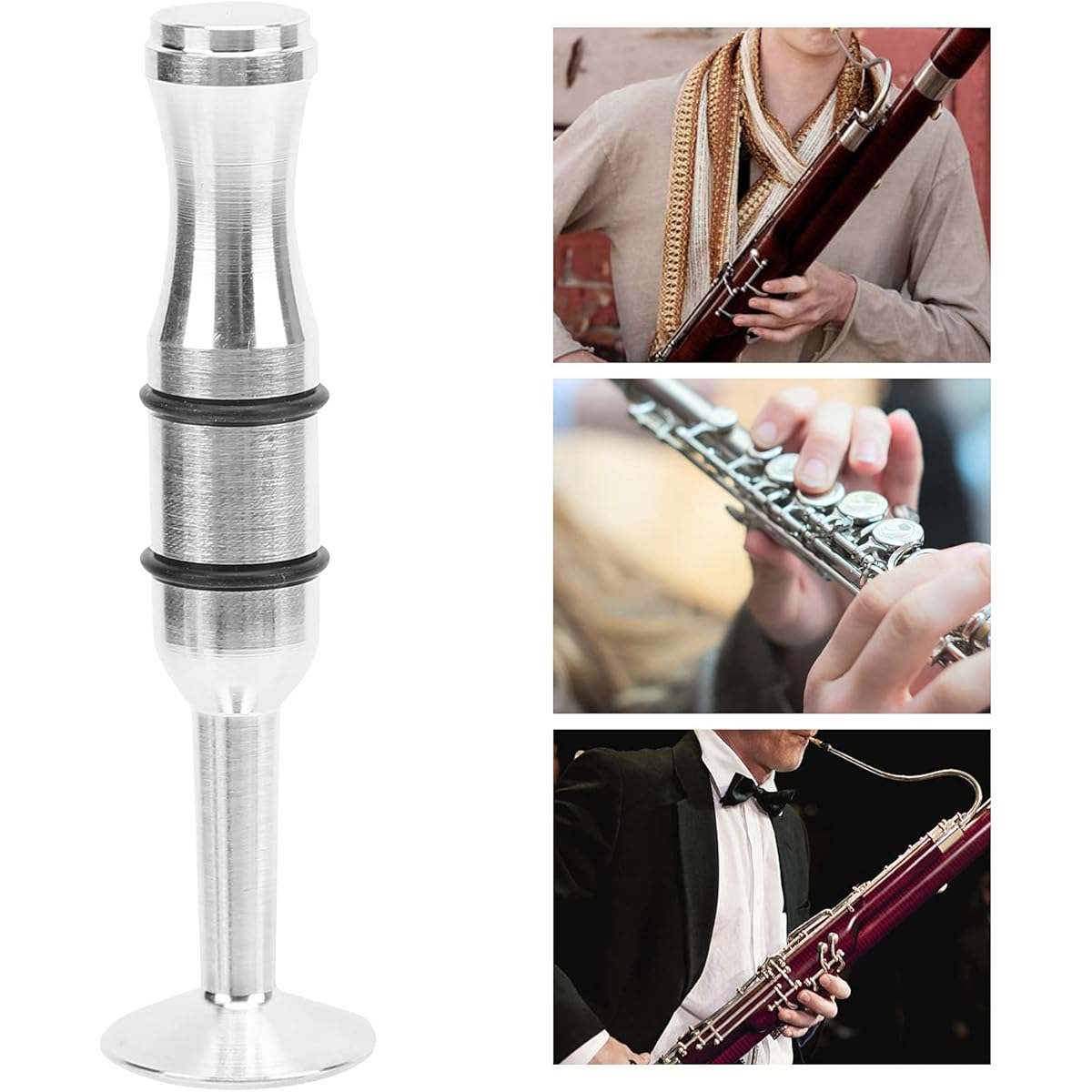 Embouchure Trainer Silver Device Lip Muscle Builder Training for Trumpet Trombone Clarinet Horn Saxophone (Silver)