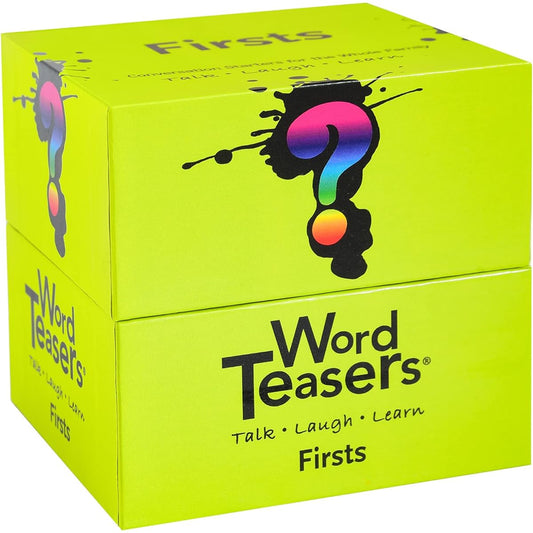 ? WORD TEASERS Firsts - Trivia Game About The First Time Things were Done - Fun Historical Conversation Cards - Party Trivia Cards for Family and Friends - 150 Questions
