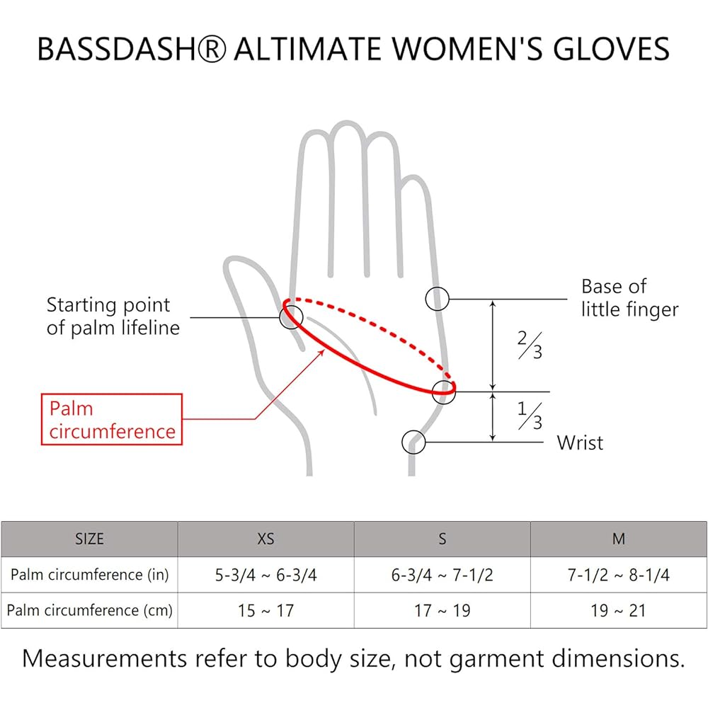 BASSDASH ALTIMATE UPF 50+ Women's Fishing Gloves UV Sun Protection Fingerless Gloves for Kayaking Paddling Hiking Cycling Driving Shooting Training