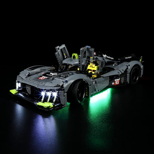 42156 Lights for Peugeot-9X8 Mans-Hybrid-Hypercar - LED Lighting Kit Compatible with Building Blocks Models - Model Set Not Included