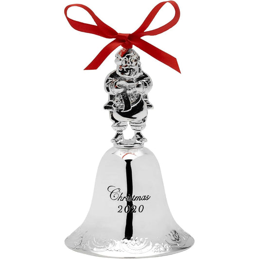 Wallace 2020 Grand Baroque Bell Silver Plated Christmas Holiday Ornament, 26th Edition