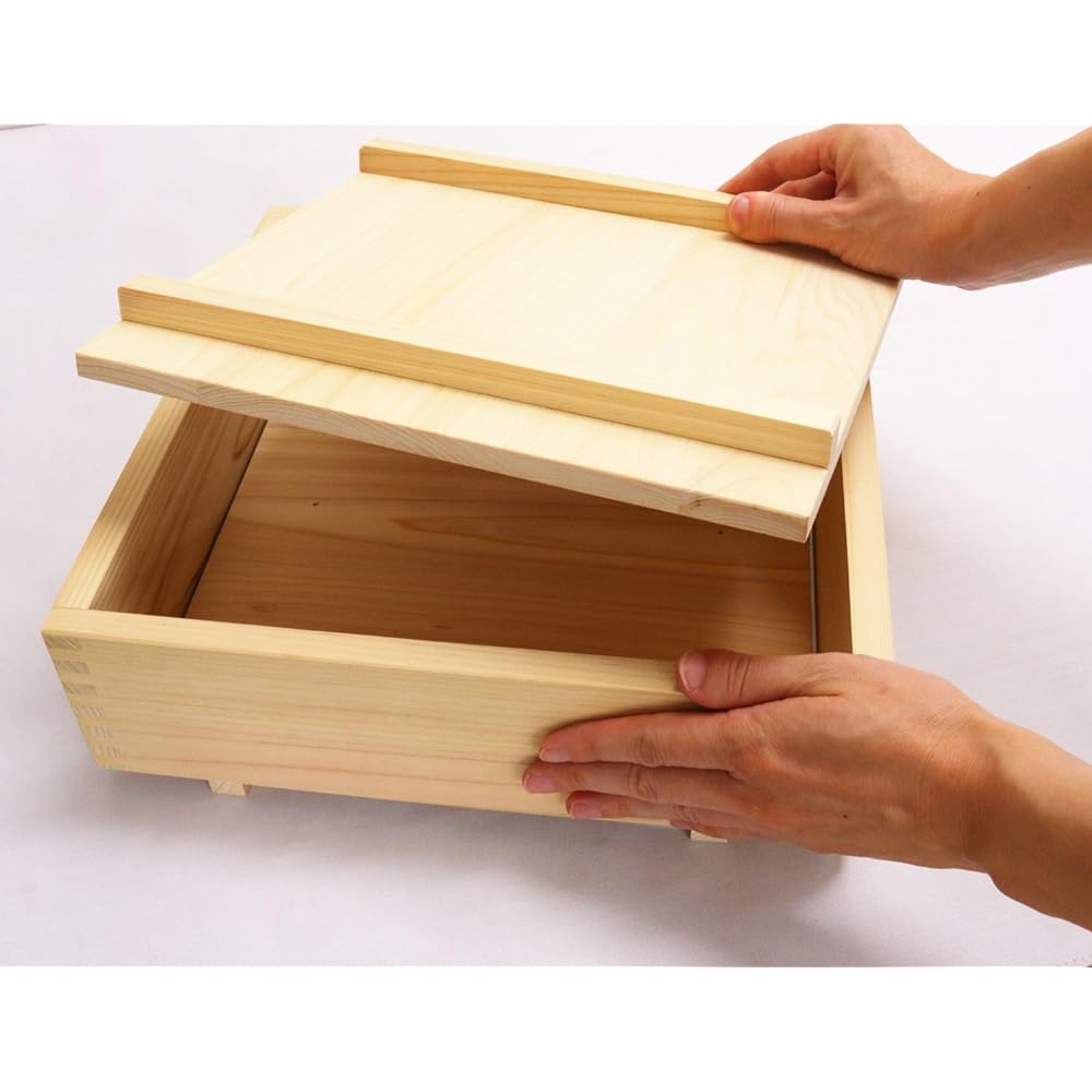 Ichihara Woodworks Pressed Sushi Mold, Cypress, Tree Lady, Pressed Sushi Utensil, Boxed Sushi, No. 10, 30 x 30 x 8.5cm