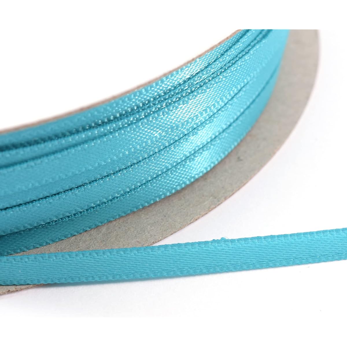 Vaessen Creative Satin Ribbon, Turquoise, 3 mm x 100 m Double Satin Ribbon, Bow Ribbon, Decorative Ribbon, Gift Ribbon, Fabric Ribbon for Weddings, Christenings and Birthday Gifts