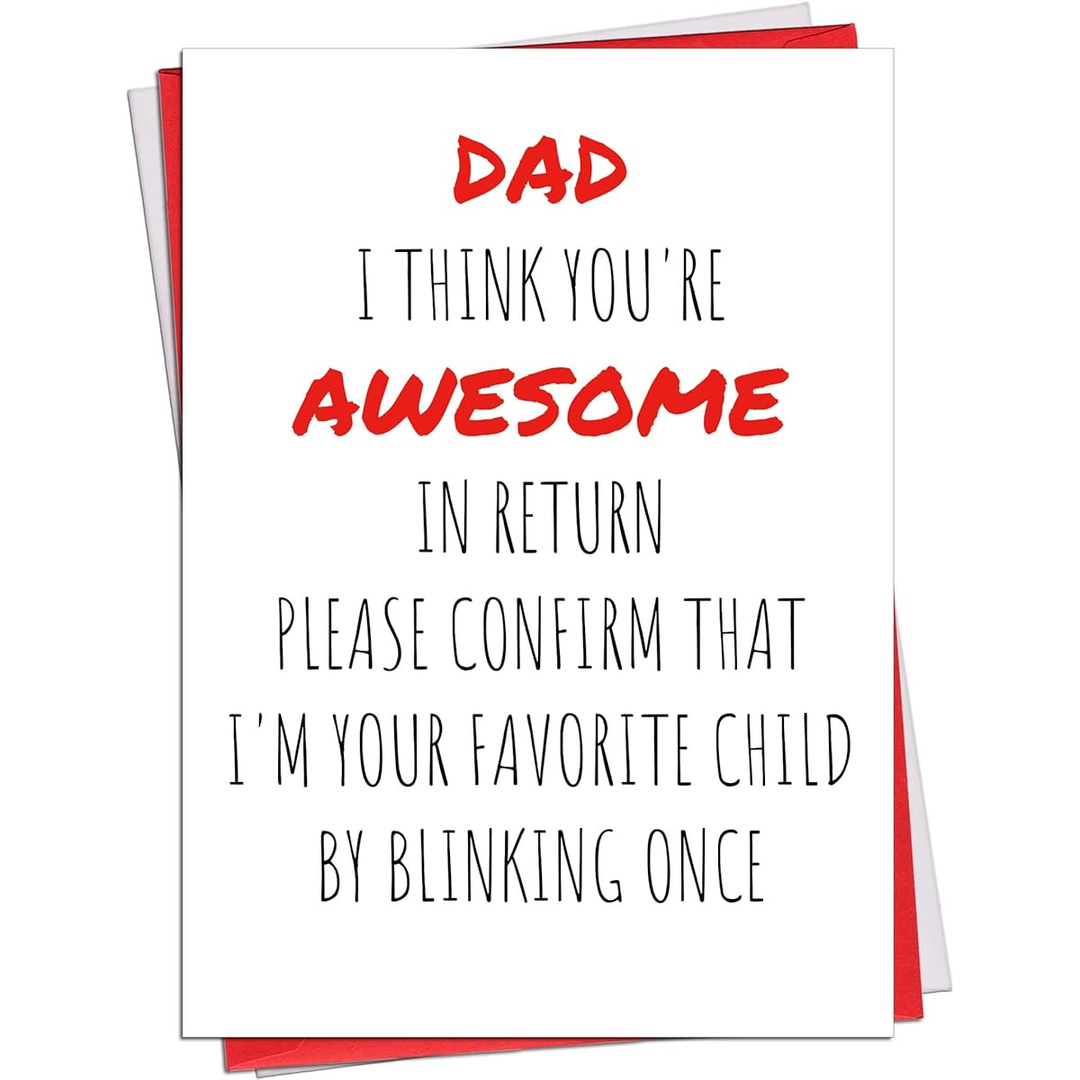 Ikassong Funny Card with 2 Envelopes 5.3" x 7.6" #10