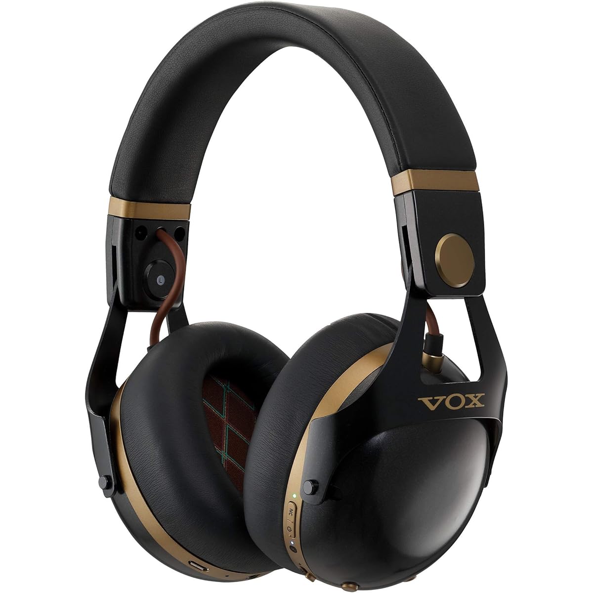 VOX Noise Canceling Monitor Headphones VH-Q1 BK Black/Gold Wireless Bluetooth Google Assistant Siri 36 Hours Continuous Use
