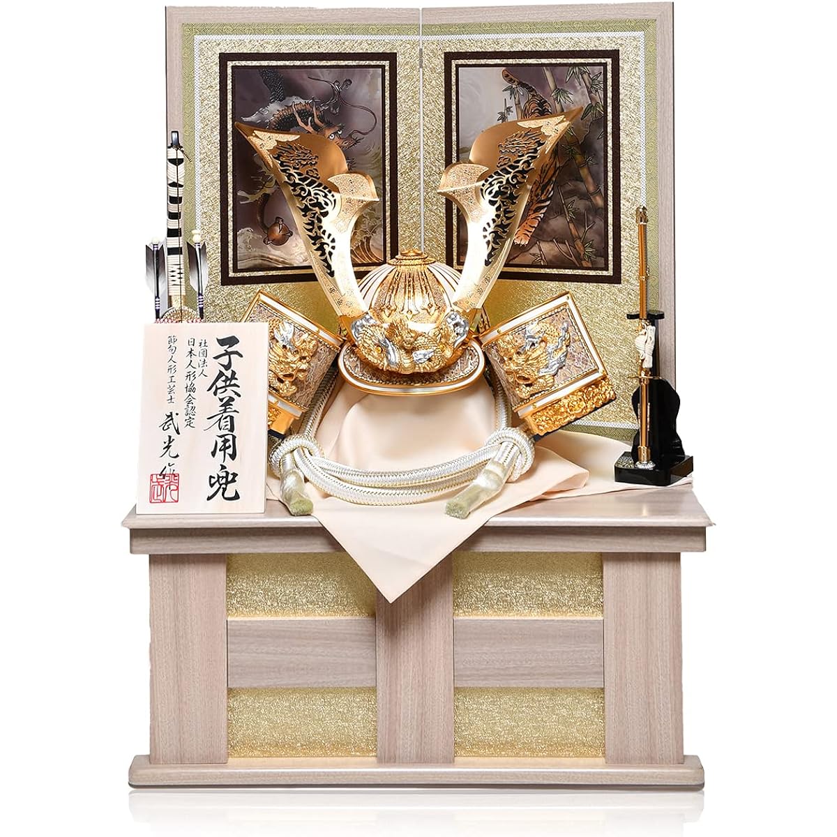 [Wearable helmet] [Compactly storable helmet] Compactly storable No. 30 Shoryu Taisho helmet storage set: Ryugyoku [May doll] [Helmet decoration]