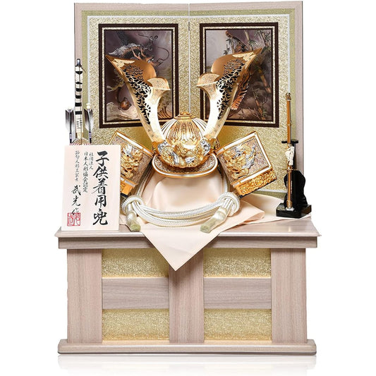 [Wearable helmet] [Compactly storable helmet] Compactly storable No. 30 Shoryu Taisho helmet storage set: Ryugyoku [May doll] [Helmet decoration]