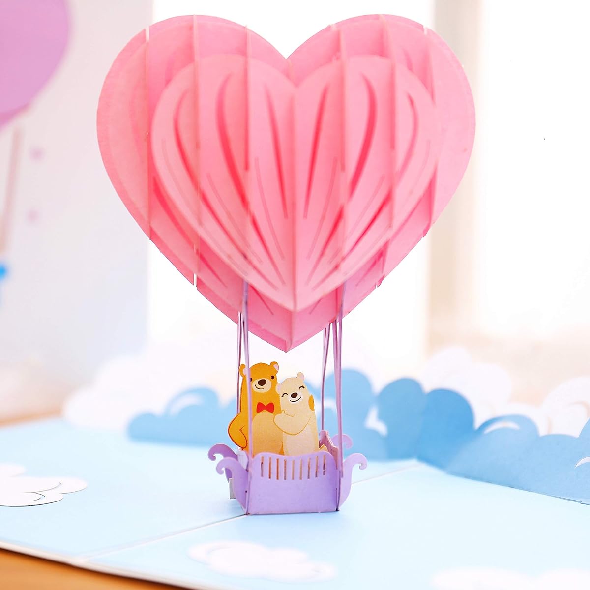 Liif Love Balloon 3D Valentine Greeting Pop Up Cards for Birthday Anniversary Celebration Wedding Valentine's Day Romance Engagement All Occasions