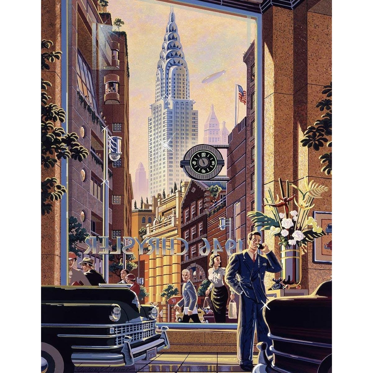 Wooden New York Puzzle - New York City Chrysler's - 334 Unique Pieces Nautilus Puzzles Made in the USA