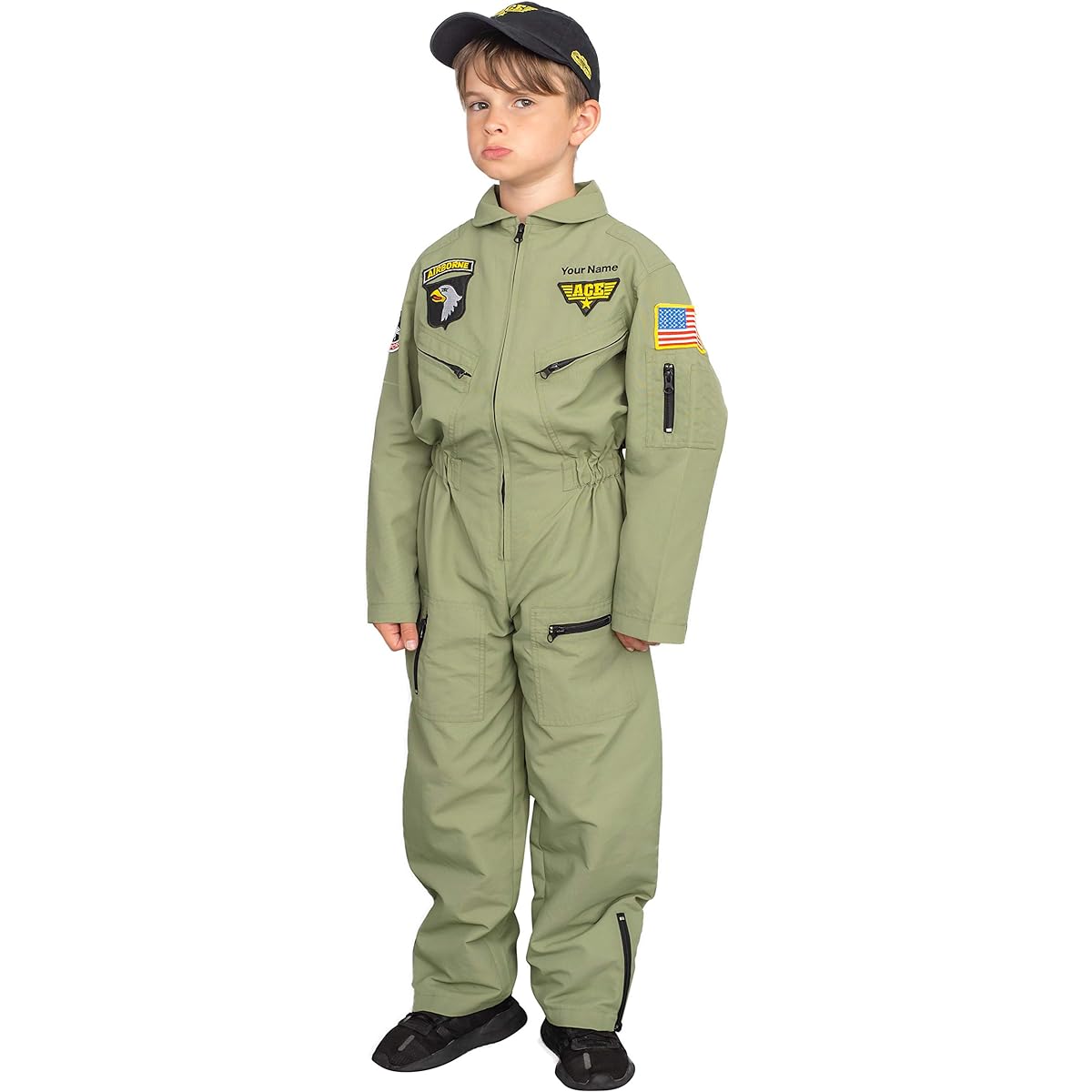 Air Force Pilot Halloween Costume Jumpsuit Set for Kids