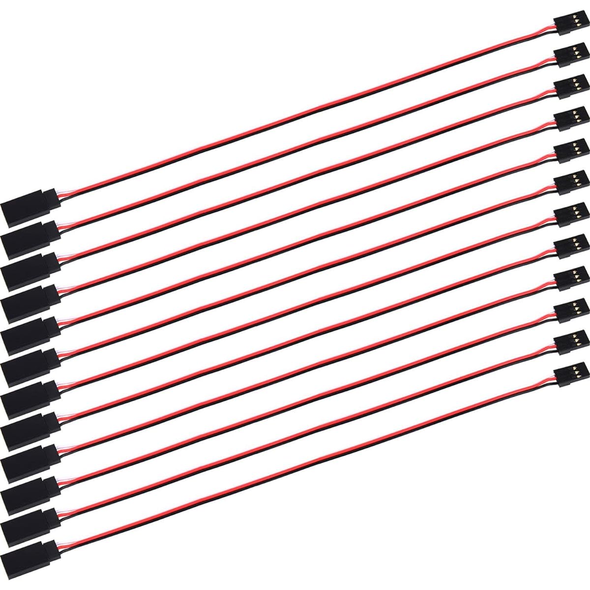 eBoot 12 Pieces 3-Pin Extension Lead Wire Cable Cord for Control Board Remote Control Parts, Female to Male, 320 mm