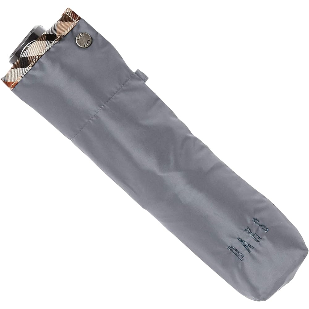 [Moonbat] DAKS Folding Umbrella, Umbrella, Plain, House Check, Logo Simple, Stylish, Men's, Gentleman's Umbrella [Made in Japan, Lightweight, Carbon Bones] Dark Gray 21-125-10416-05 Dark Gray Rib Size: 60cm
