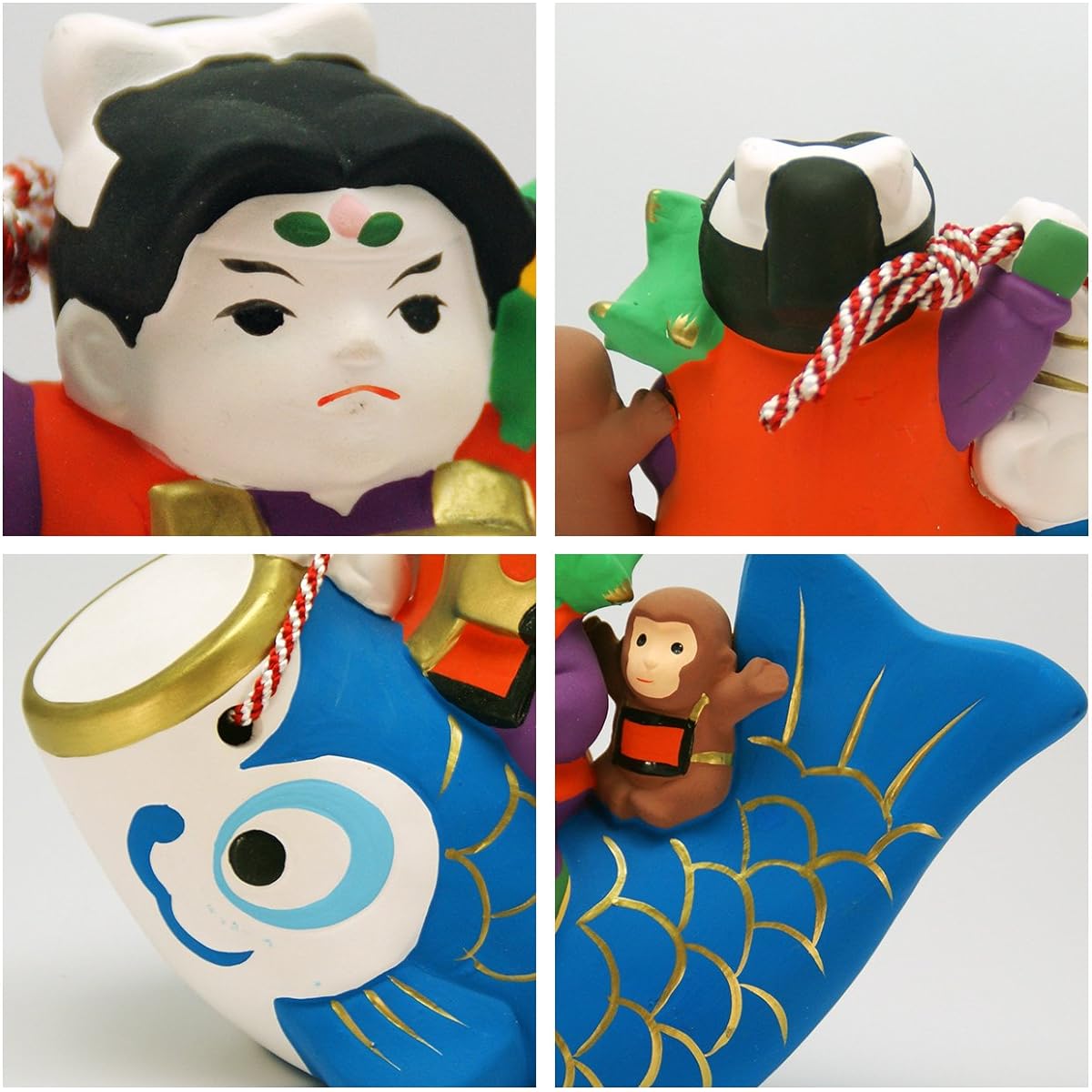 Osaka Choseido May Doll Compact Mini Carp Streamer for Indoor Use Mini Ceramic Personalized Wooden Tag Bonus (Sent Separately) Momotaro Successful Carp