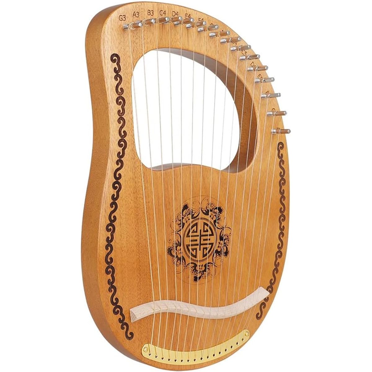 WowZza 16 String Wooden Lyra Harp Instrument 16 String Lyra Harp Lyra Harp