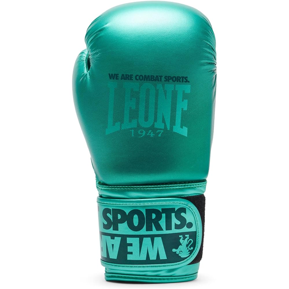 Leone 1947 Boxing Kickboxing Gloves Unisex [SHADED] Flex Synthetic Leather PU Pad Velcro Fastener 10oz / Green GN328 [Genuine Product]