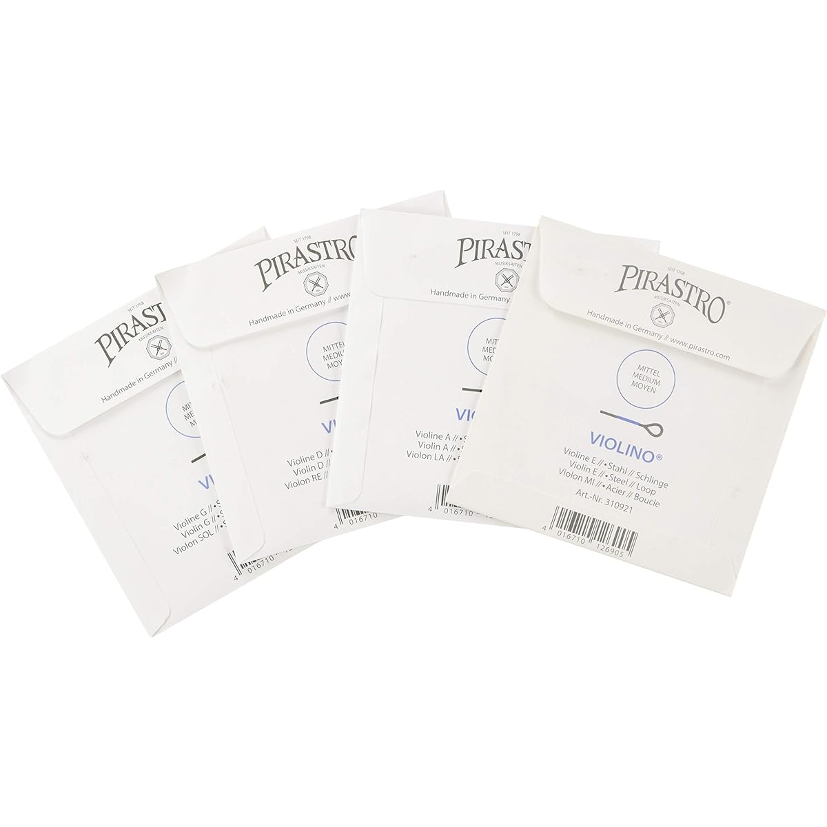 PIRASTRO VIOLINO 4/4 violin string set (E string loop end)