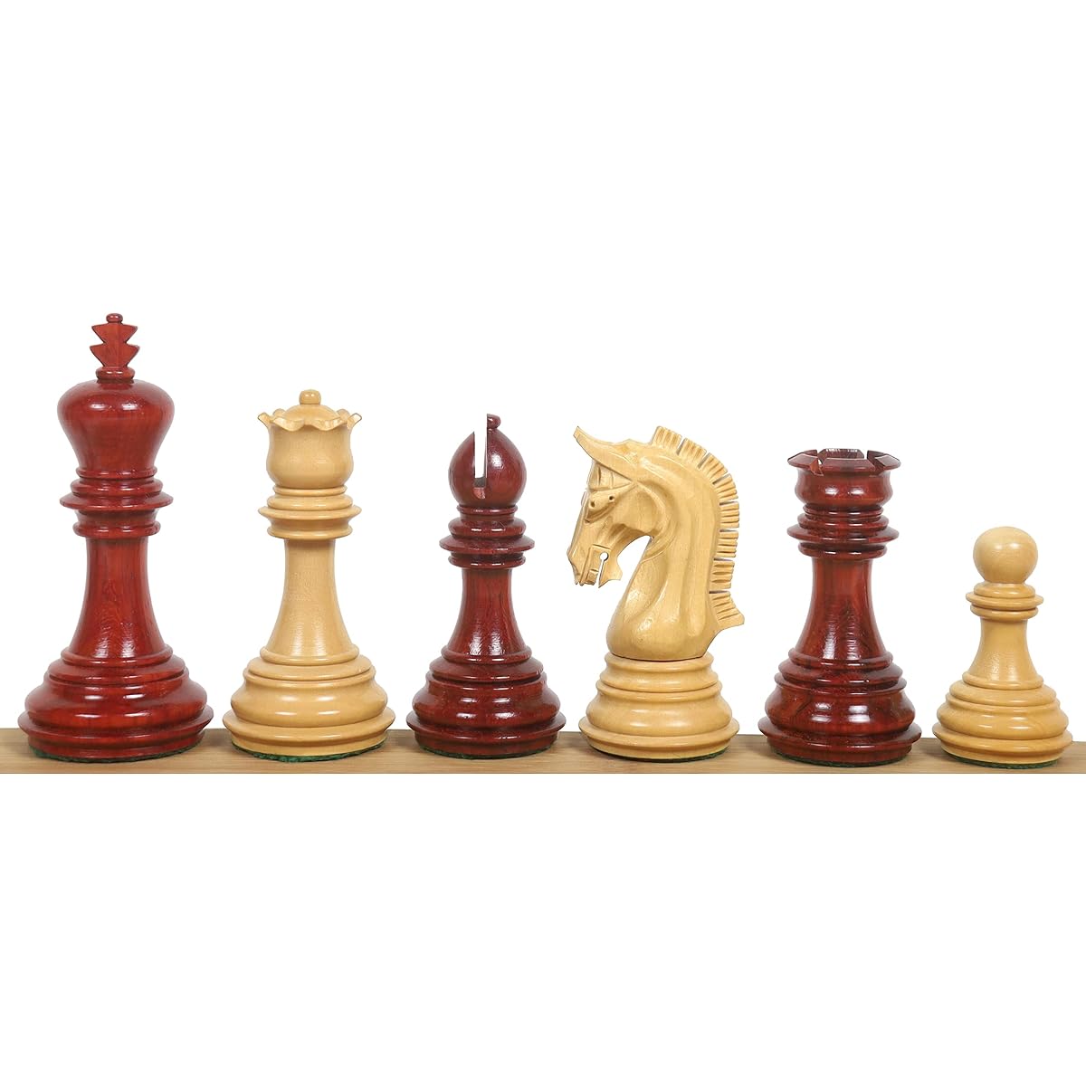 RoyalChessMall- 3.8" Imperial Staunton Chess Pieces Only Set - Weighted Bud Rosewood