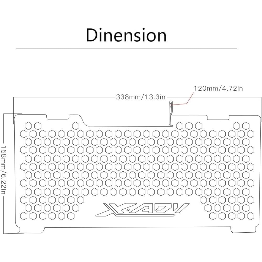 Motorcycle Grill For Honda XADV 750 2017-2020 Motorcycle Radiator Protector Guard Grille Cover Cooling Protector Cover Radiator Guard