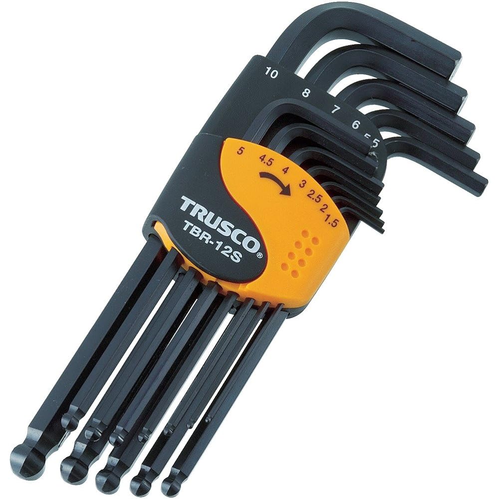 TRUSCO Ball Point Hex Wrench Set (Standard Type) 16 Pieces TBR-16S