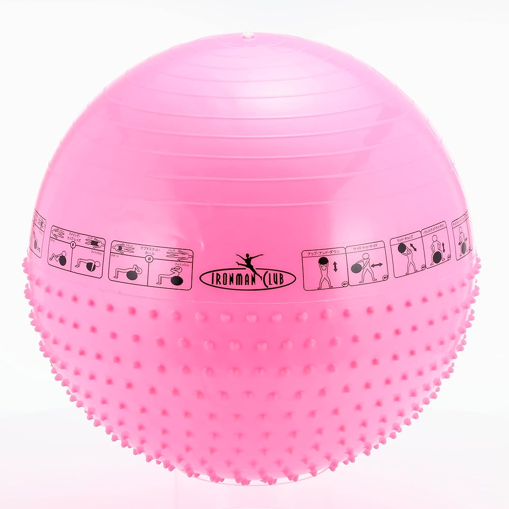 IRONMAN CLUB Half Wart Yoga Ball <55cm/65cm> with Pump