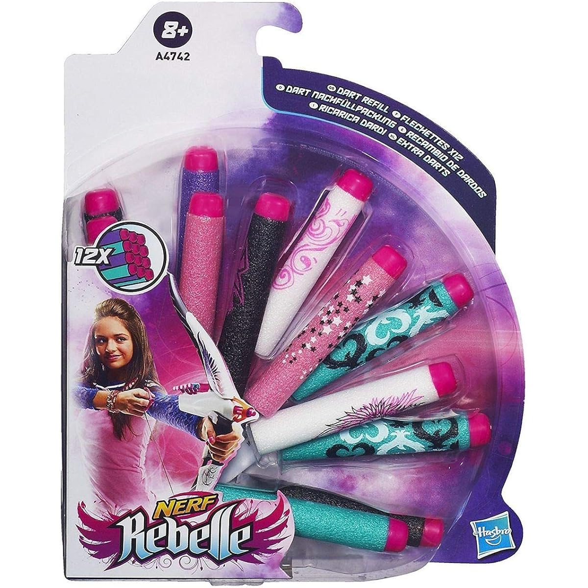 Nerf Rebelle - A4742E270 - Darts Game - Refills x 12