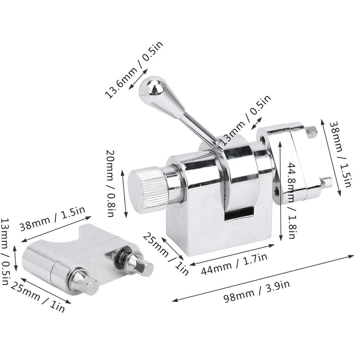 Throw‑Off Snare Drum Strainer Silver Durable Metal with Filter Head Mounting Screws Percussion Instrument Accessories Zinc Alloy