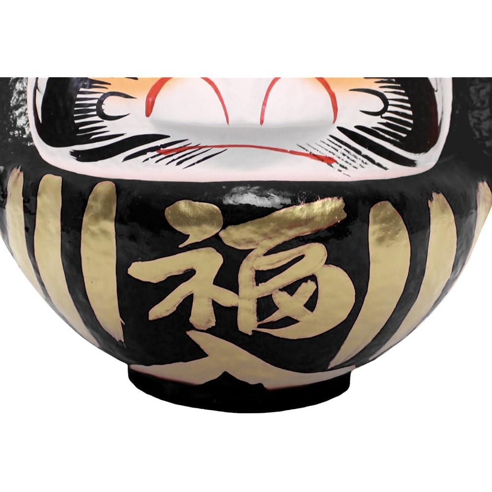 Takasaki Daruma Black No. 15 45x41x45cm Internal Safety and Corporate Fortune HKDM-15-BK-11