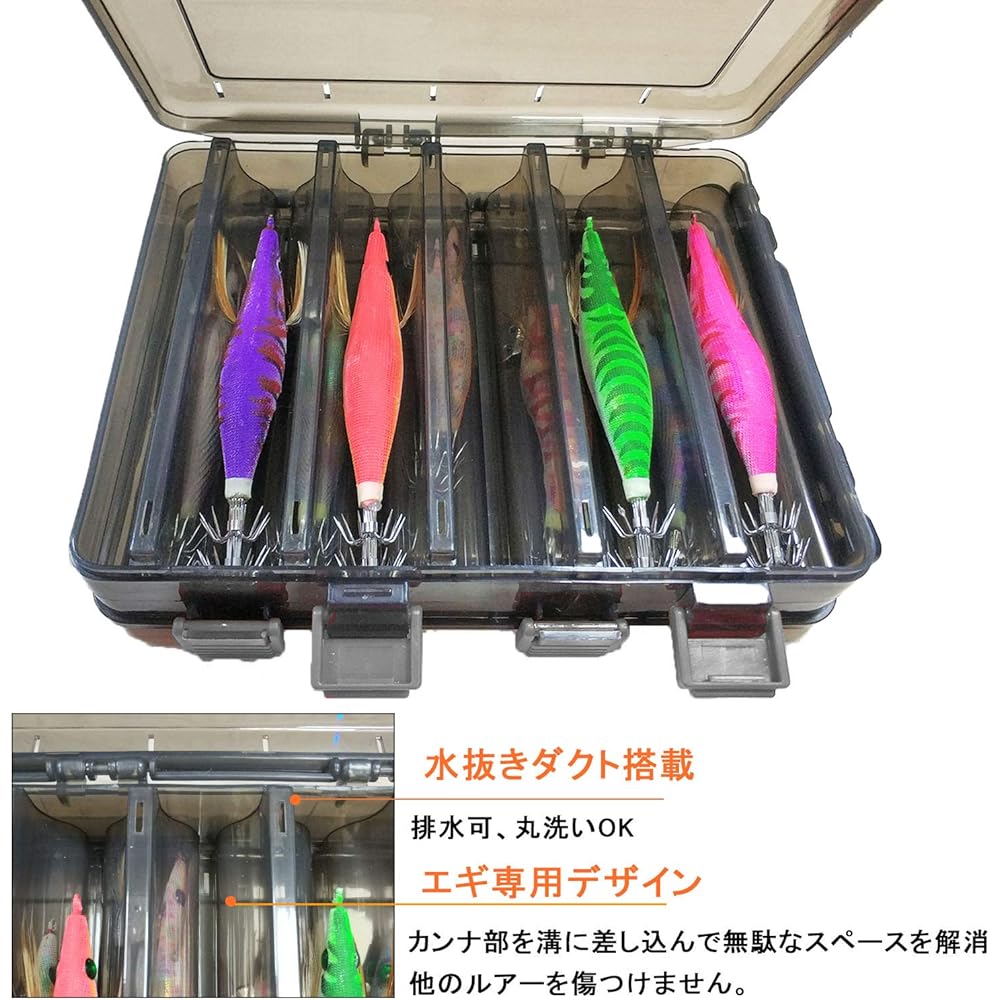 Eging Fishing Egi Lure Egi Set Squid Fishing Egi No. 2.5 No. 3.0 No. 3.5 Bigfin Squid Reversible Lure Case Included Bakutsuri 9 Colors Set of 10