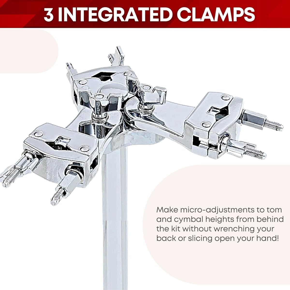 Gibraltar 9713PM Double Brace Adjustable 3-Mount Platform Stand