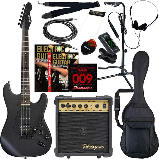 SELDER Electric Guitar Stratocaster Type Sakura Musical Instruments Original STC-04/BB Beginner 13-piece Set