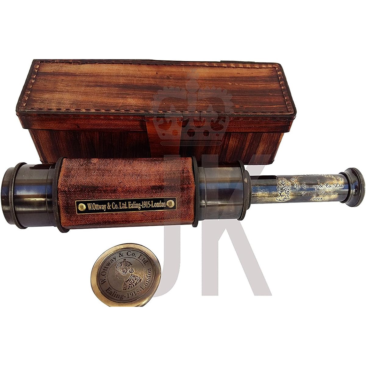 Nautical Handheld Pirate 24 Inch Brass Telescope with Case, Hexagon Style Spyglass Gift for Everyone (24 Inch, Ealing- London) Magnification High Power...