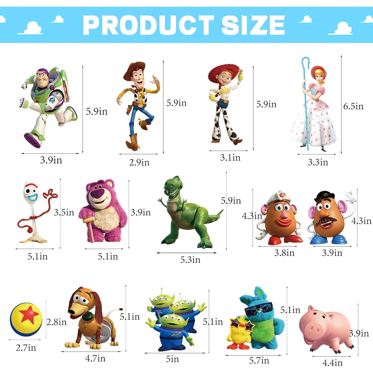 Toy Inspired Story Birthday Party Supplies 28 Pieces Centerpiece Decorations Stick Table Toppers
