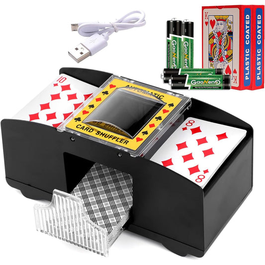SZBJSMF Card Shaffer Automatic Card Shaffer with USB Line Playing Cards/Poker/Uno/Home Card Game