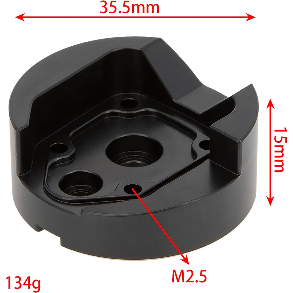 MEUS RACING 1/18 RC Model Car Brass Outer Portal Housing Cover Counterweight Front Gear Cover 65g/pc for AXIAL UTB18 Kapra Trail Buggy #AXI212010 Upgrade Parts 2pcs Black Gold