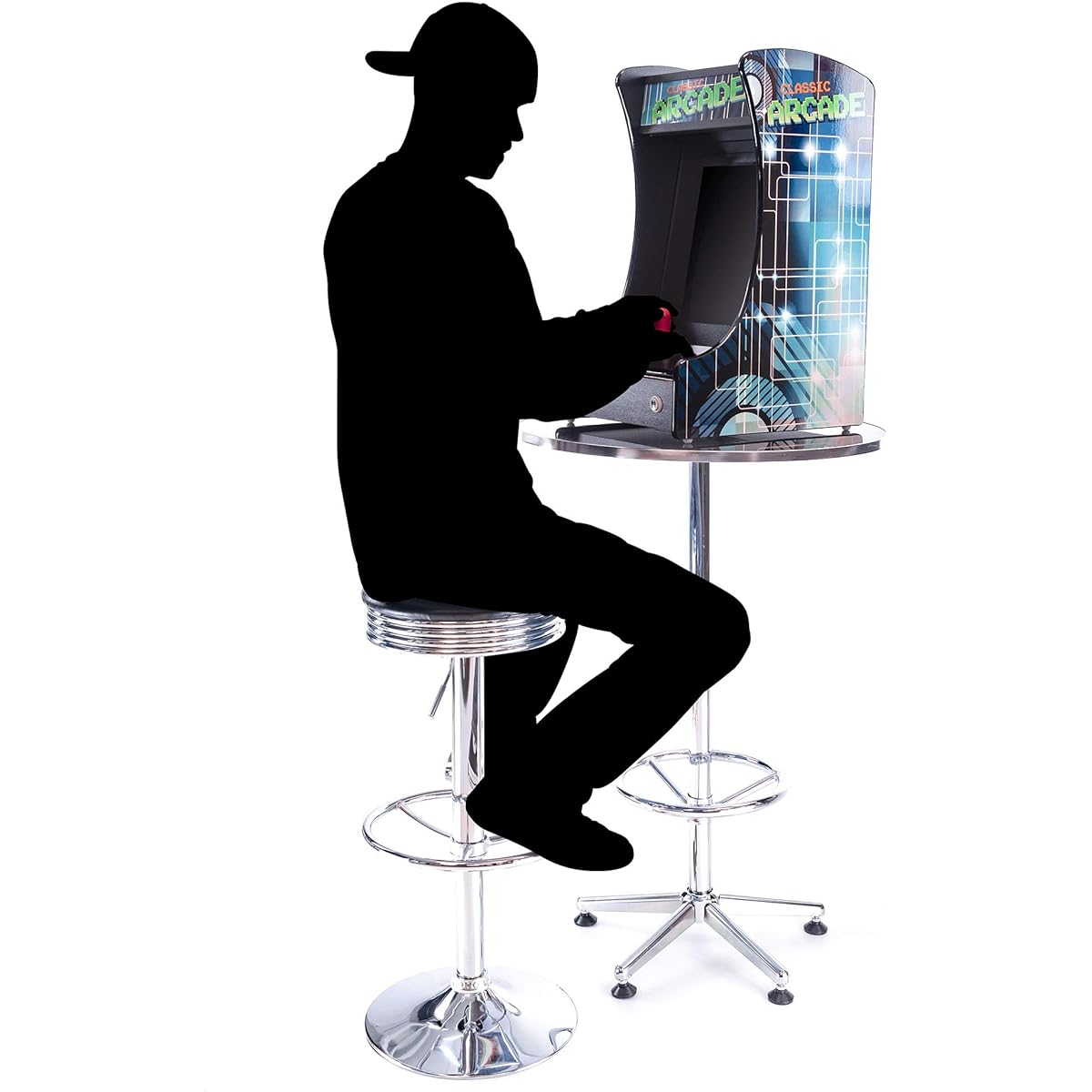 Creative Arcades Mini Upright Tabletop Arcade Machine | 1 Player | 412 Classic Games | Sanwa Joystick | 15" Screen | 3 Year Warranty