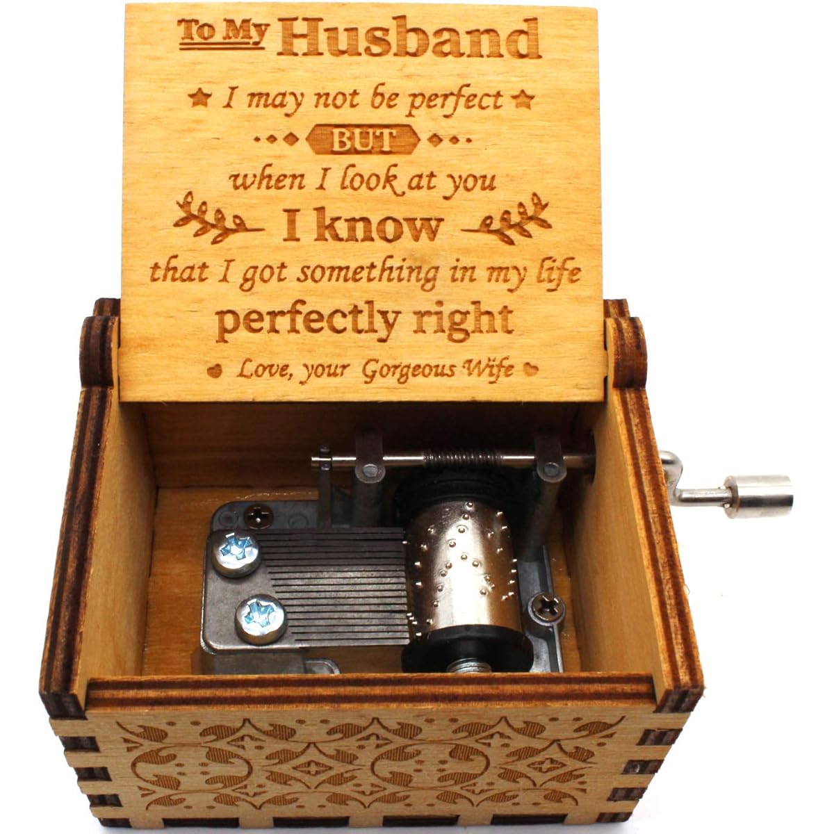ukebobo Wooden Music Box, You are My Sunshine Music Box, Valentine's Day, Christmas, Birthday, Anniversary, Boyfriend, Husband Gift, 1 Set