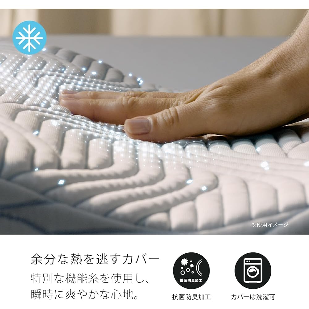 Tempur 83300162 Original Pillow, Smart Cool, Queen M, Good Sleep, Good Sleep, Back Facing, Side-oriented, Made in Denmark, White