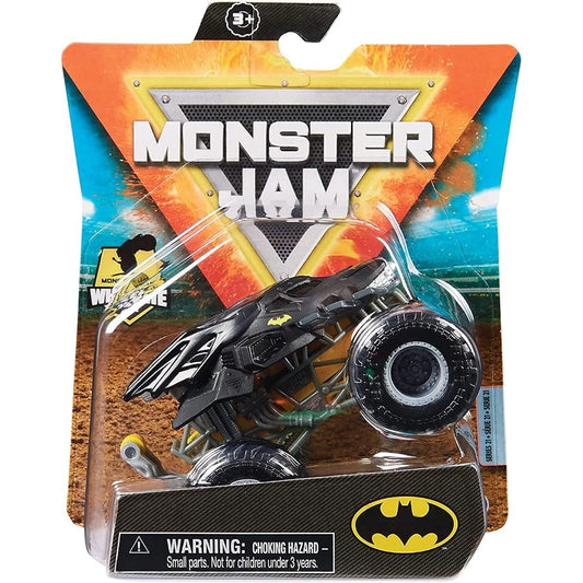 Monster Jam 2021 Spin Master 1:64 Diecast Monster Truck with Wheelie Bar Heroes and Villains Batman