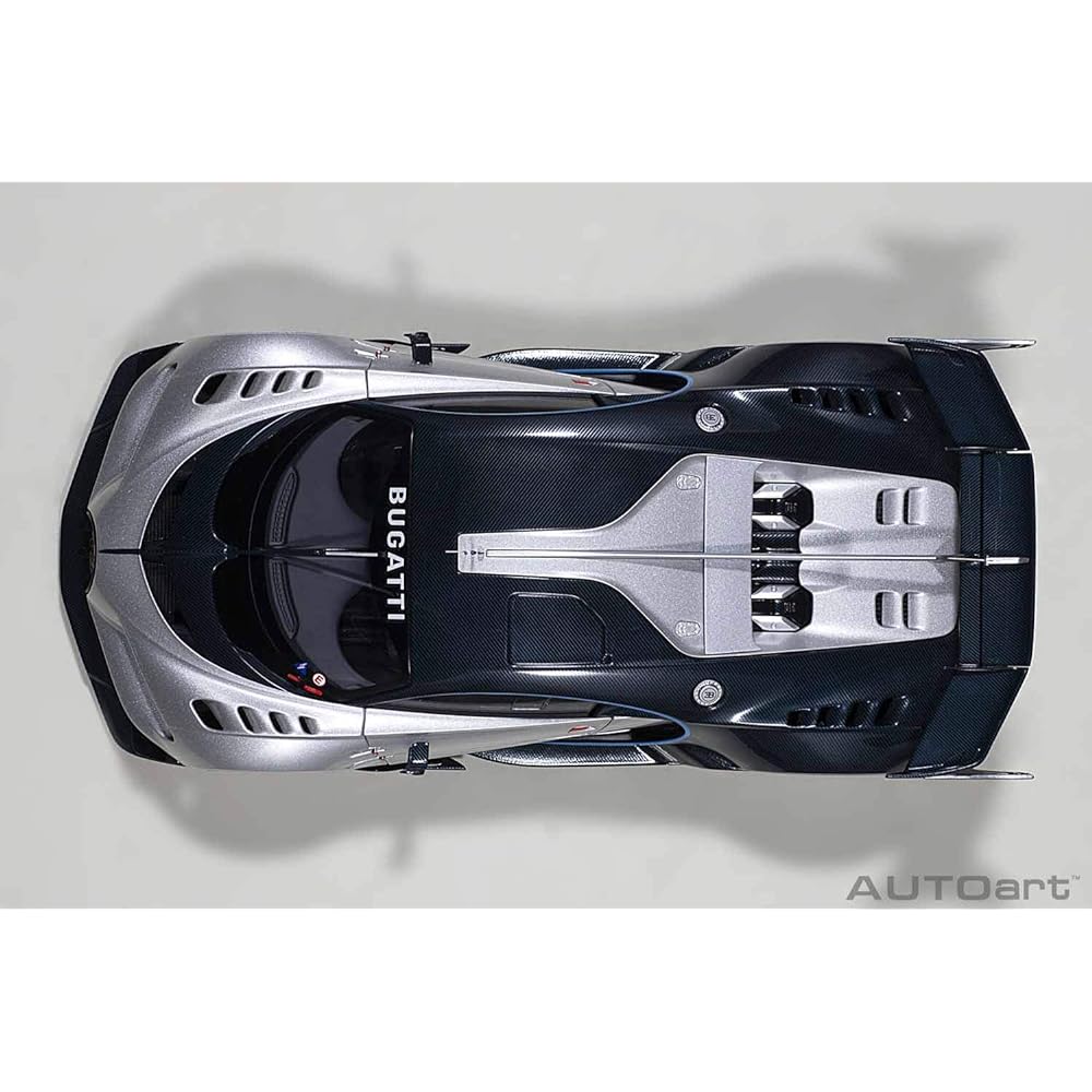 AUTOart 1/18 Bugatti Vision Gran Turismo Metallic Silver/Blue Carbon Finished Product