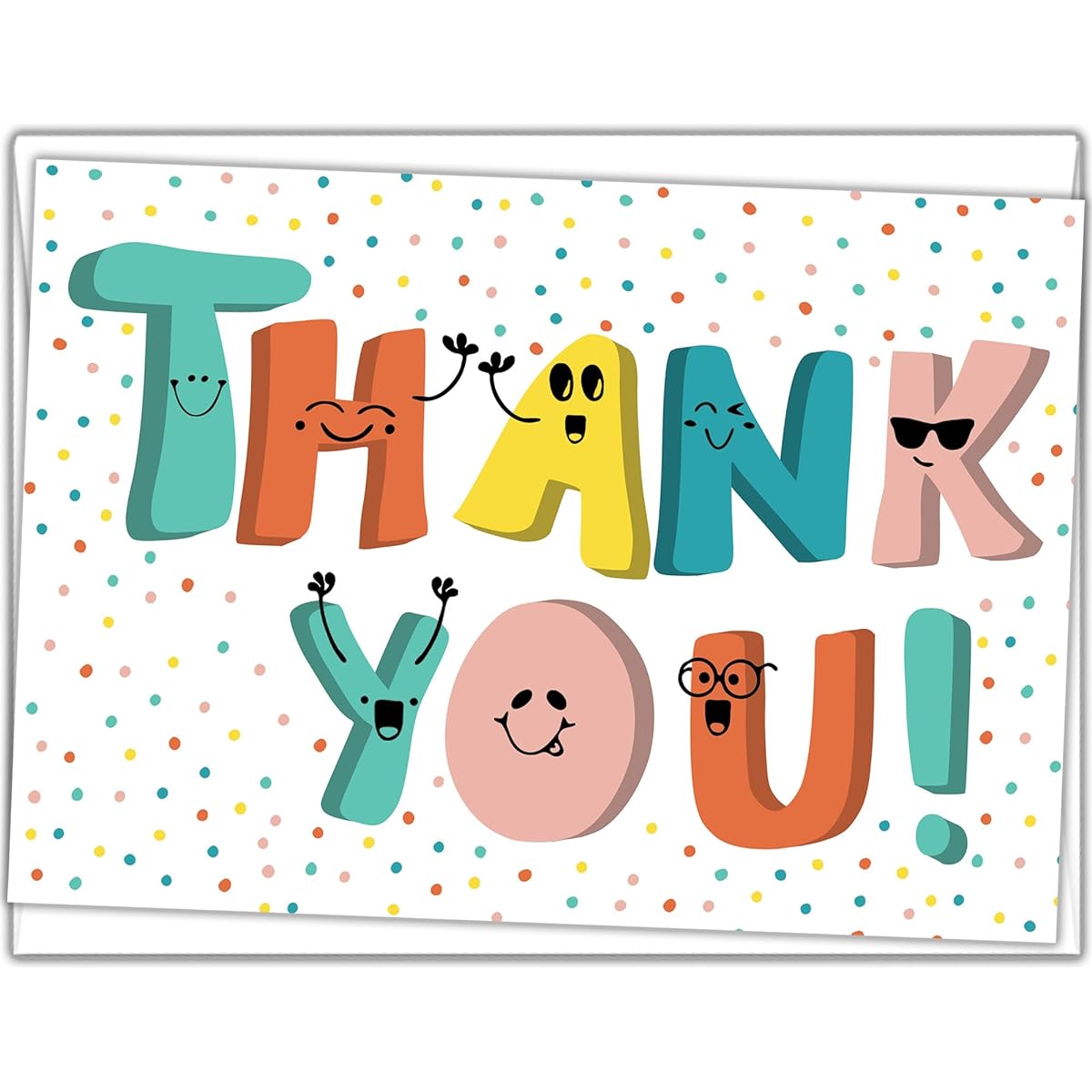 Doodle Me Happy Kids Thank You Cards - 25 Cards with Envelopes - Cute, Fun, Easy, Gender-Neutral Thank You Notes for Boys and Girls