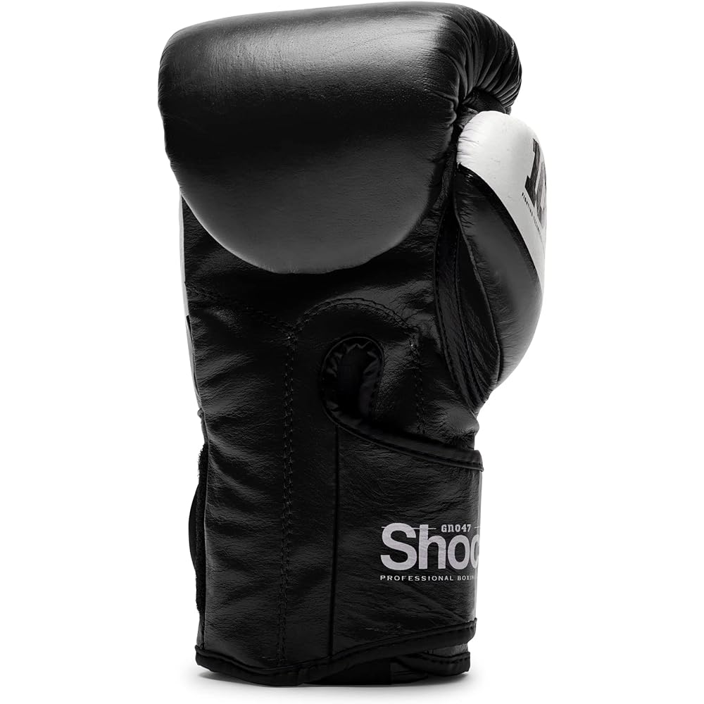 LEONE 1947 Boxing Kickboxing Gloves Unisex [ SHOCK ] Buffalo Leather PU Pad Velcro Clasp GN047 [Genuine Product]